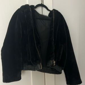 Zara fur hoodie
